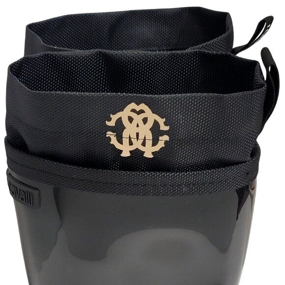 Roberto Cavalli Boots Black Rubber Rain 35 - Picture 8 of 12